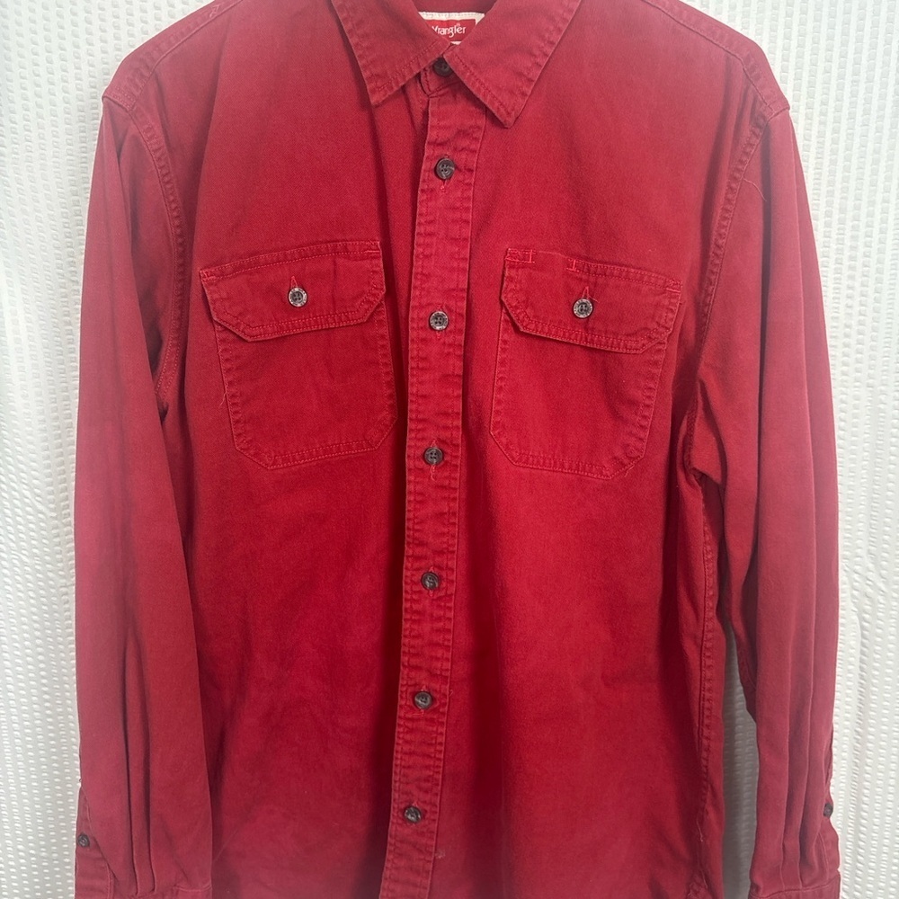 Wrangler Men's Bold Red Casual Shirt 0138